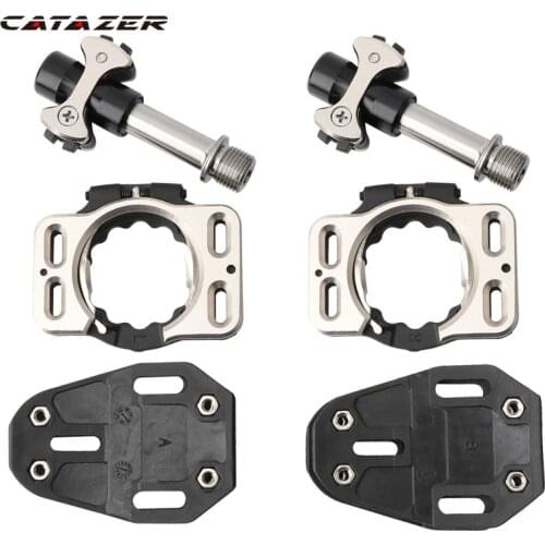 Catazer 3 Bearing Road Bike Pedals Titanium Alloy Track Sprint Special Bicycle Pedal with Clip