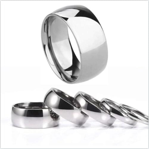 Silver ring couple wedding ring, 2mm, 4mm, 6mm, 8mm, 4 sizes are available
