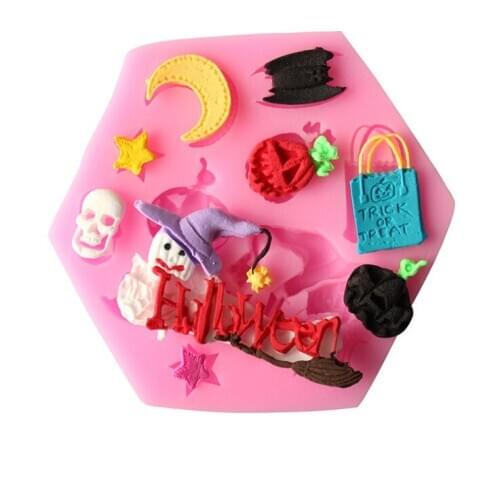 Halloween silicone mold fondant mold cake decorating tools chocolate gumpaste mold Cake Tools