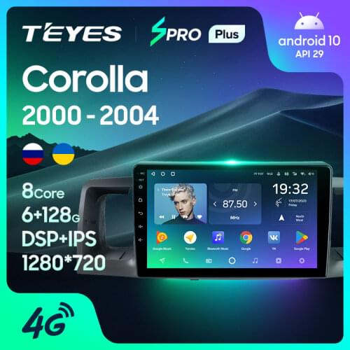 TEYES SPRO Plus For Toyota Corolla E130 E120 2000 - 2004 Car Radio Multimedia Video Player Navigation GPS Android 10 No 2din 2 din dvd