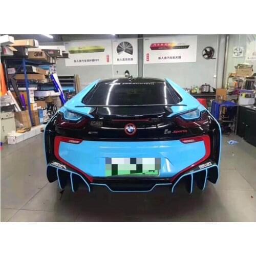 High Quality REAL CARBON FIBER REAR BUMPER TRUNK LIP SPOILER DIFFUSER For BMW I8 2014 2015 2016 2017 2018 2019
