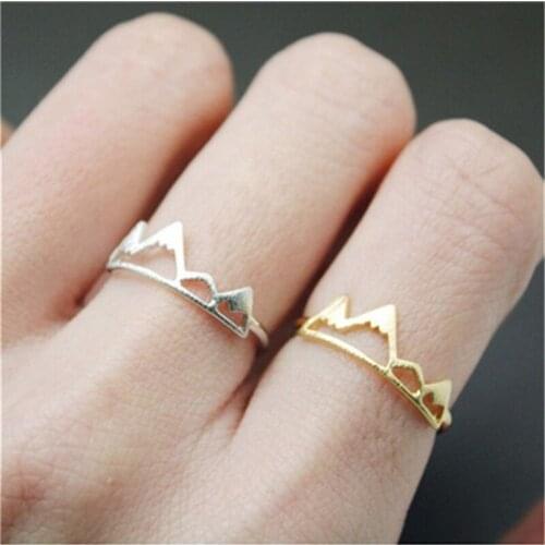 10pcs/lot Hot Selling Mountain Ring Jewelry Fashion Adjustable Ring For Women Cute Mountains Ring Snow Mountain Ring