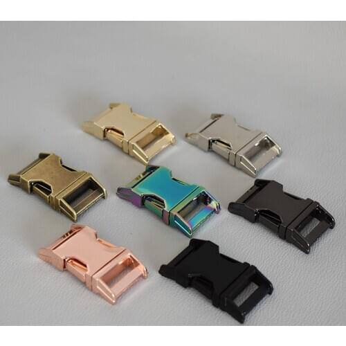 20 Pcs 20mm Metal Side Release Buckle for Backpack Straps Travel Bags Safety Belt DIY Dog Collar Buckles Quick-release Buckle
