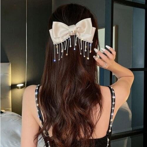 20pcs/lot Rhinestone Tassel Hair Clip Back Hair Clip Top Clip Spring Clip Womens Hair Accessories