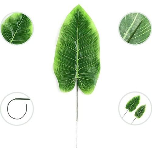 20Pcs Realistic Artificial Plant Fake Banana Leaf DIY Flower Arrangement Vivid Garden Ornament Home Decoration Supplies