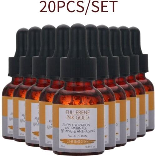 10PCS Chumolee 24K Gold Niacinamide Face Serum Moisturizing Anti-aging&Wrinkle Shrinks Pores Dry Loose Skin Care Essence