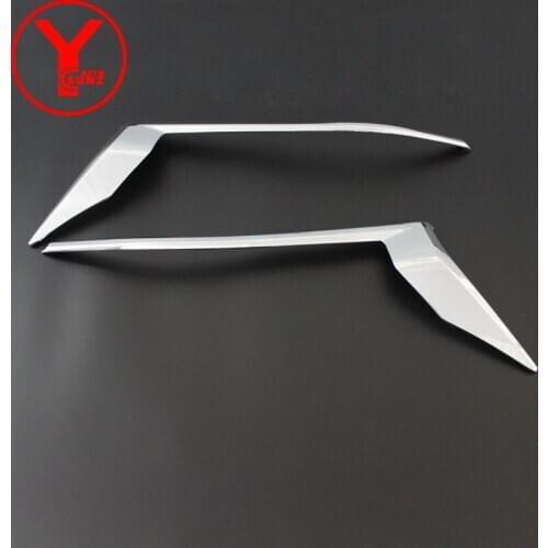 2018 ABS chrome head light cover For Toyota Land cruiser Prado fj150 car styling lamp cover accessories for prado 2018 YCSUNZ