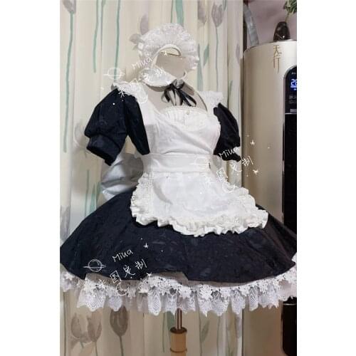 [Customize] Anime Game Azur Lane Atago Maid Uniform Dress Cosplay Costume Halloween Party Suit For Women Men New 2021
