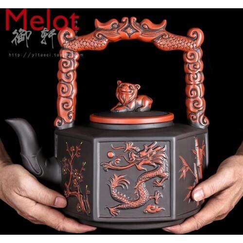 Antique Purple Sand Pot Extra Large Teapot Northern Large Capacity Pot Yixing Collection Decoration Pot Handmade Teapot