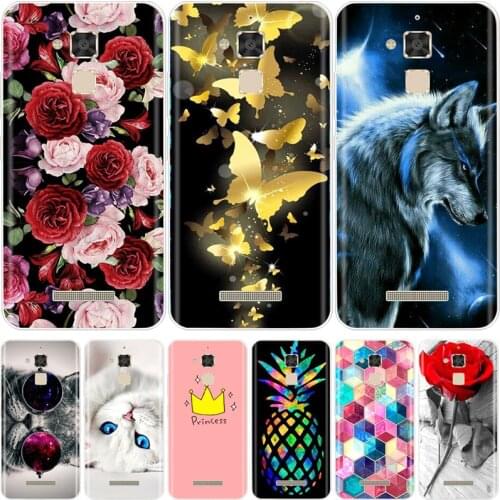For Asus Zenfone 3 Max ZC520TL Case Soft TPU Flower Animal Pattern Phone Case For Asus Zenfone ZC520TL X008D Cover Silicone Case