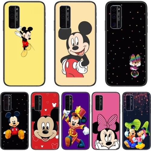 Mickey Phone Case Hull For Huawei Honor 8 9 10 20 30 A S Lite Pro 5g i Black Back Soft Cell Cover Pretty