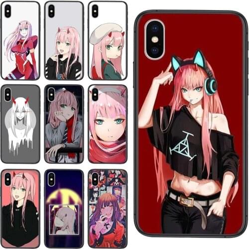 Colorful For Xiaomi Mi11 Mi 11 Pro Ultra Lite 10T 10S Mi9 Poco X3 NFC F3 Dois Querida Na Franxx Anime Zero Two Black Cell Cover
