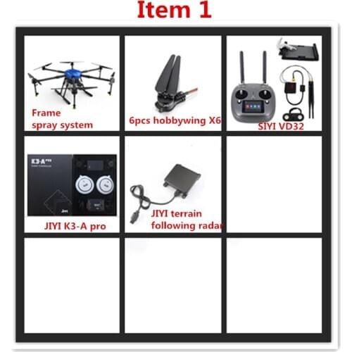 EFT E610 Agricultural 10KG 10L spraying drone with radar powered flight control kit parts