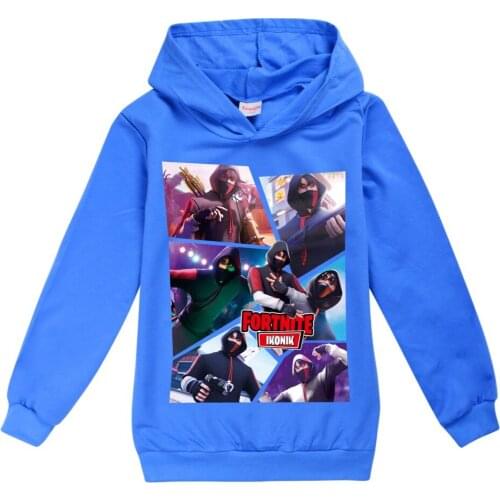 Fortnites Boys Hoodies Rainbow Horse Long Sleeve Hoodie Tops Purple Alpaca Kids T Shirts Casual Spring Autumn Anime Streetwear