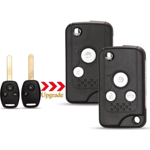 Kutery 2/3 Buttons Modified Remote Flip Folding Car Key Shell For Honda Accord Civic Crv Pilot