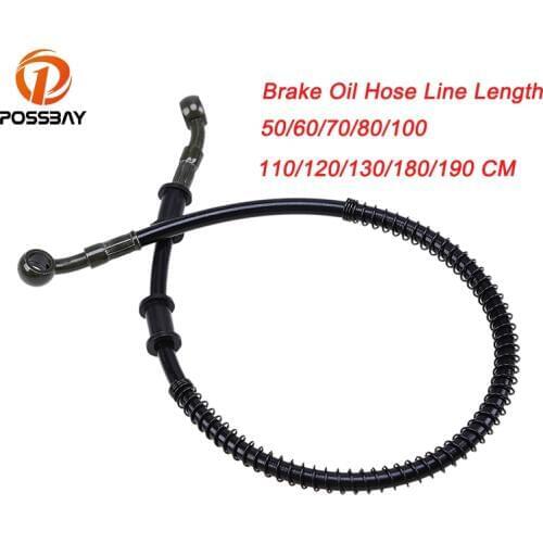 POSSBAY Motorcycle Brake Oil Hose 500mm-1900mm Line Pipe Reinforced Brake System Clutch Oil Hose Line Pipe For Harley Touring