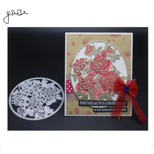 Flower Background SCRAPBOOK Metal Cutting Dies For Scrapbooking Stencils DIY Album Cards Decoration Embossing Folder Die Cuts