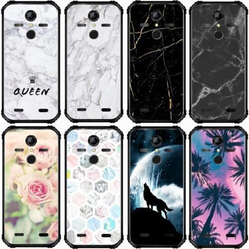 For AGM A9 Case Rose Wolf Cute Patterned Cover Soft Silicon Phone Case for Agm a 9 Top Quality