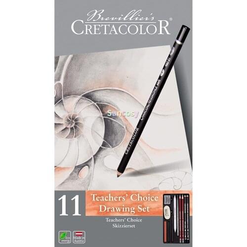 Cretacolor Teachers Choice Drawing Set, Multi,High Color Intensity,Comes In A Tin Box (400 33)