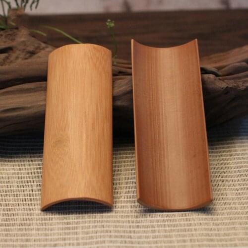 Set of 2 Retro Natural Bamboo Tea Cloth Holder Restaurant Table Towel Display Tea House Accessory Wholesale Japanese Matcha Ware