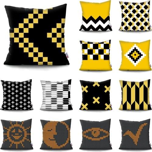 Nordic Square cushion cover Abstract simplicity Home Decoration Pillowcase Pillows Cases for Sofa Geometric Art Polyester Throw