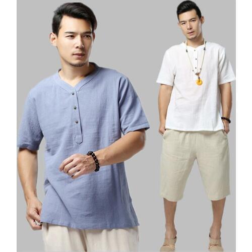 2020 new style mens Short Sleeve T-Shirt casual plus size cotton linen,big size male Shirt Mens Shirt, M-5XL 6XL