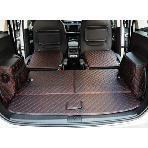 Newly! Special trunk mats for Volkswagen Touran 6 seats 2018-2015 durable boot carpets cargo liner for Touran 2016,Free shipping
