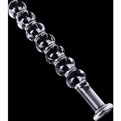 New crystal anal beads butt plug glass dildo adult female sex toy artificial penis G-spot prostate massage masturbation toy