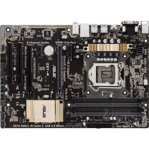 Original Asus Z97-P LGA 1150 DDR3 32GB for i7 i5 i3 22NM cpu USB2.0 USB3.0 Z97 Desktop Motherboard free shipping