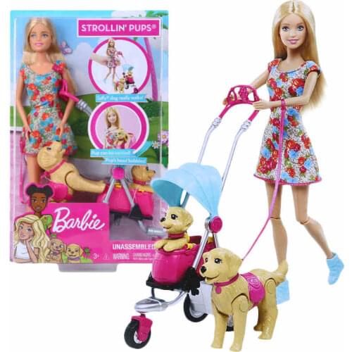 Original Barbie Pet Set Dolls with Girl Dolls -dolls Boneca Children Gift Brthday Gift for Girls Brinquedo Toys for Girls