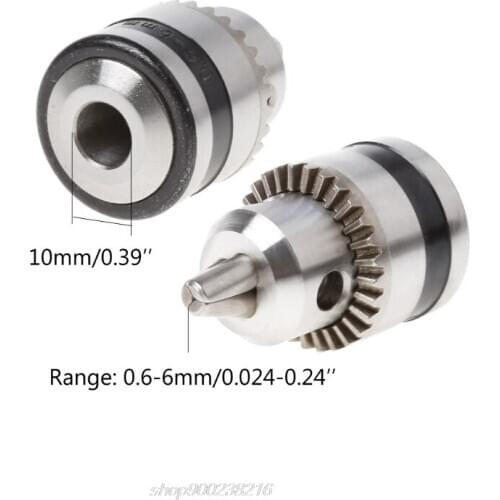 Electric Drill Chuck 0.6-6mm Thread 3/8-24UNF 1/4"Hex Screw Shank Power Tools F24 21 Dropshipping