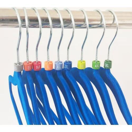 Per-printed Plastic Hanger Size Marker Round Size Tags Color-coding Size Dividers For Clothes Hangers Display Clothes Sizes