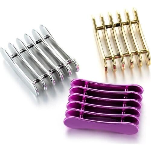 5 Grids Nail Tool Brush Holder Nail Art Acrylic Silver Purple Gold Showing Shelf Pen Rest Display Stand Plastic Manicure Tools