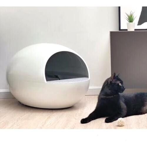 Fully Automatic Cat Litter Basin Anti-splash Smart Cat Toilet Electric Cleaning Cat Litter Box Cat Eggs Shovel Feces 3 Mins