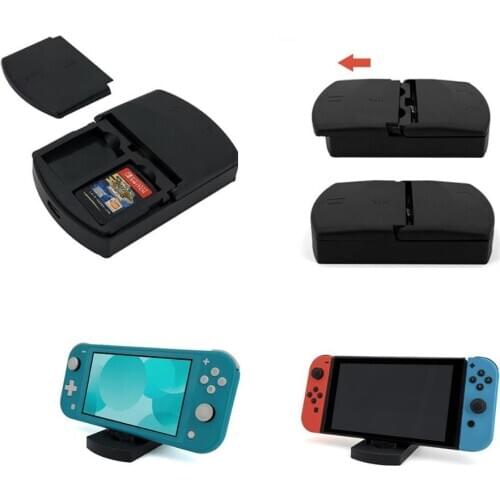 Portable Universal Mini ABS Charging Dock Stand Foldable Charger Station+2 Game Card Holder for Nintend Switch Lite & NS Console