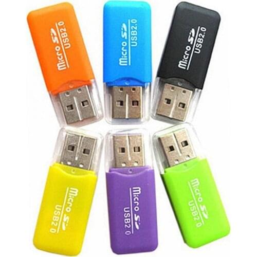 High Quality Mini USB 2.0 Micro SD TF Flash Memory Card Reader Portable Plastic Adapter Plug And Play For Laptop Accessories