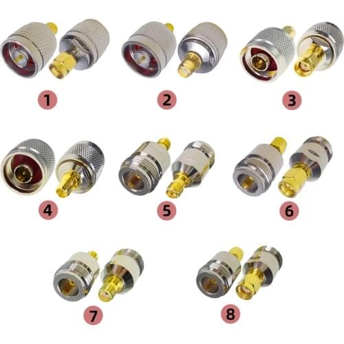 Cleqee SMA to N Connector RF Adapter N Plug Male Nickel Plating To SMA Female Gold Plating Jack Straight 1PC