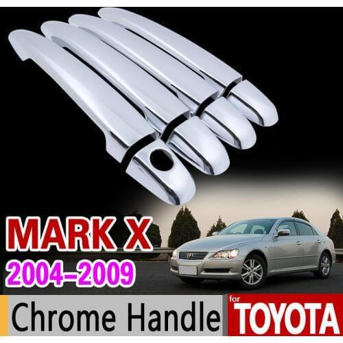 For Toyota Mark X 2004-2009 Luxurious Chrome Handle Cover Trim Set 2005 2006 2007 2008 2009 Car Accessories Sticker Car Styling