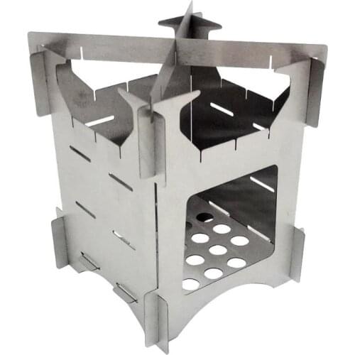 Folding Wood Stove Outdoor Camping Stainless Steel Wood Stove Portable Picnic Stove Picnic Cook BBQ Burners for Cooking Hunting