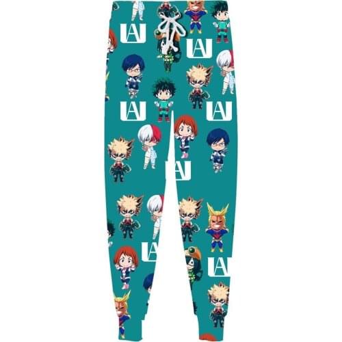 Sweatpants Anime Cosplay My Hero Academia Unisex Realistic 3D Print Casual Long Trousers Mens Streetwear 4XL Athletic Pants