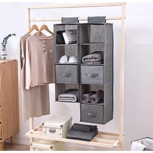 Washable Hanging Clothes Organizer for Wardrobe Storage Drawer Hanging Bag Organizer Organizador Armario Underwear Sundries