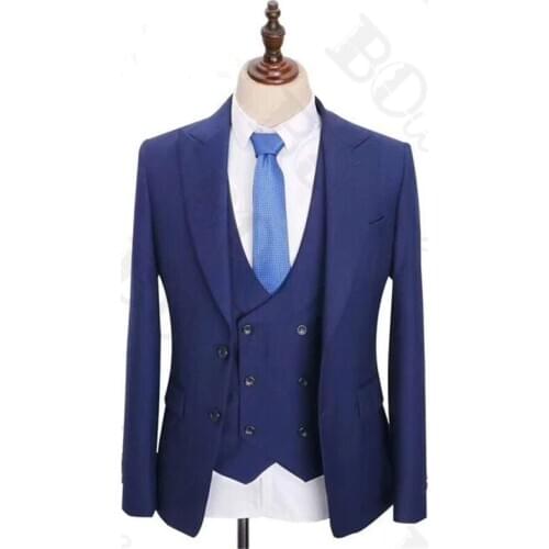 Wedding Suits For Men Slim Fit Mens Formal Business Casual costume Peak Lapel Men clothes Formal Terno Masculino Clothing