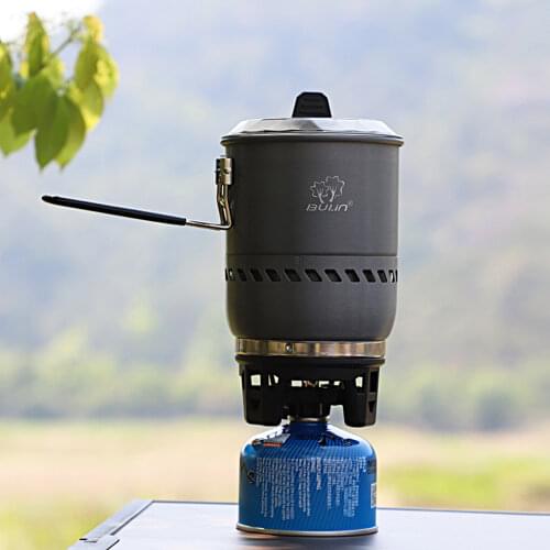 Camping Gas Stove Outdoor Cooking Gas Stove With Heat Exchanger Pot Carry Bag Portable 2100W BULIN Gas Burners