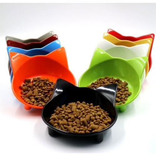 Creative Pet Drinking Water Bowls Cute Cat-Shaped Non Slip Portable Dog Food Dish Feeding Bowl Outdoor Travel Puppy Feeder