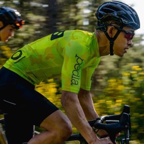 Pedla Green Camouflage Short Sleeve Cycling Jerseys Men Bike Wear Clothes Quick Dry Clothing Ropa Ciclismo Sport Wear Maillot