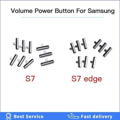 High quality 1set Side Button For Samsung Galaxy S7 G930 / S7 Edge G935 Power On / Off +Up / Down Volume Button Key Repair Parts
