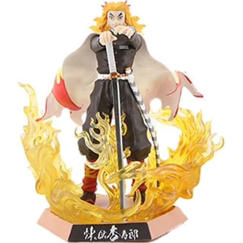 20cm Demon Slayer Rengoku Kyoujurou PVC Action Figures Toys Anime Kimetsu No Yaiba PVC Figurine Toy
