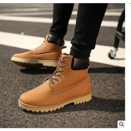 2018Brand Mens Boots Leather Winter Warm Shoes Mens Ankle Boot Autumn Men Oxfords Shoes39-48