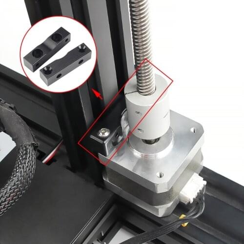3D Printer Aluminum Alloy Z axis Stepper Motor Mount Rack Z-Rod Bearing Holder for Ender-3/Ender-3S/Ender-3pro/CR-10