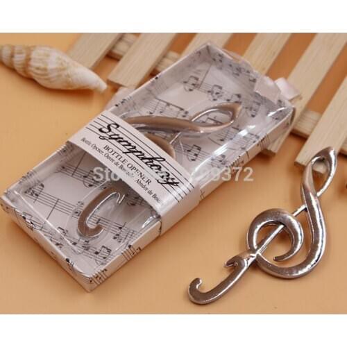 500pcs/lot Bombonier Symphony Chrome Music Note Bottle Opener Bridal Wedding Openers Shower Favors wedding Gift